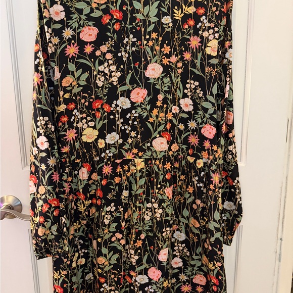 LOFT Black Floral Print Dress - Picture 4 of 4